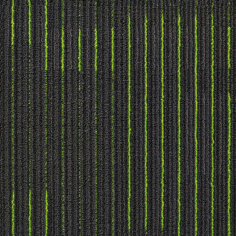 NFD Arizona Carpet Tiles Lime On Black