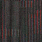 NFD Arizona Carpet Tiles Red On Black