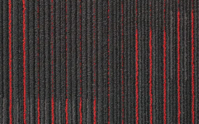 NFD Arizona Carpet Tiles Red On Black