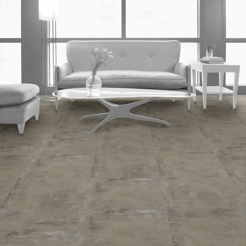 Overview Interface Textured Stone Loose Lay Vinyl Planks Warm Polished Cement