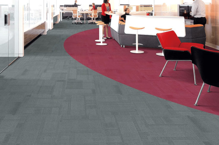 Airlay Paragon Carpet Tiles Midnight Green Maroon