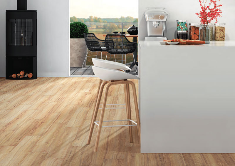 Vinyl planks are ideal for kitchens