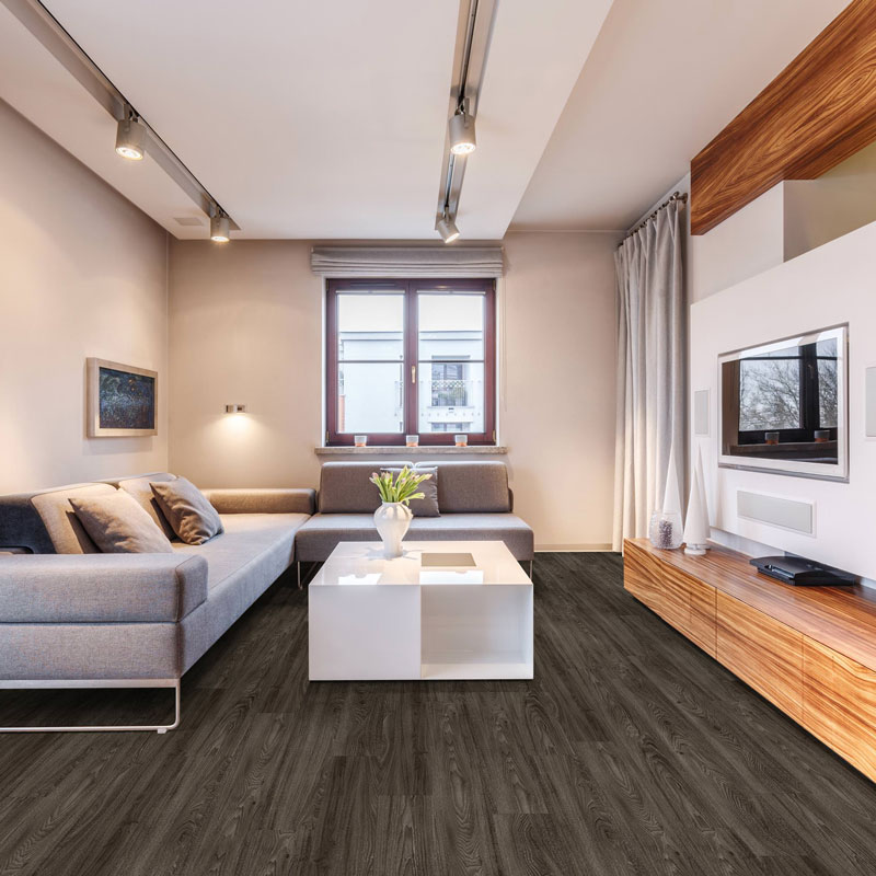 Decoline Oasis Loose Lay Vinyl Planks Charcoal