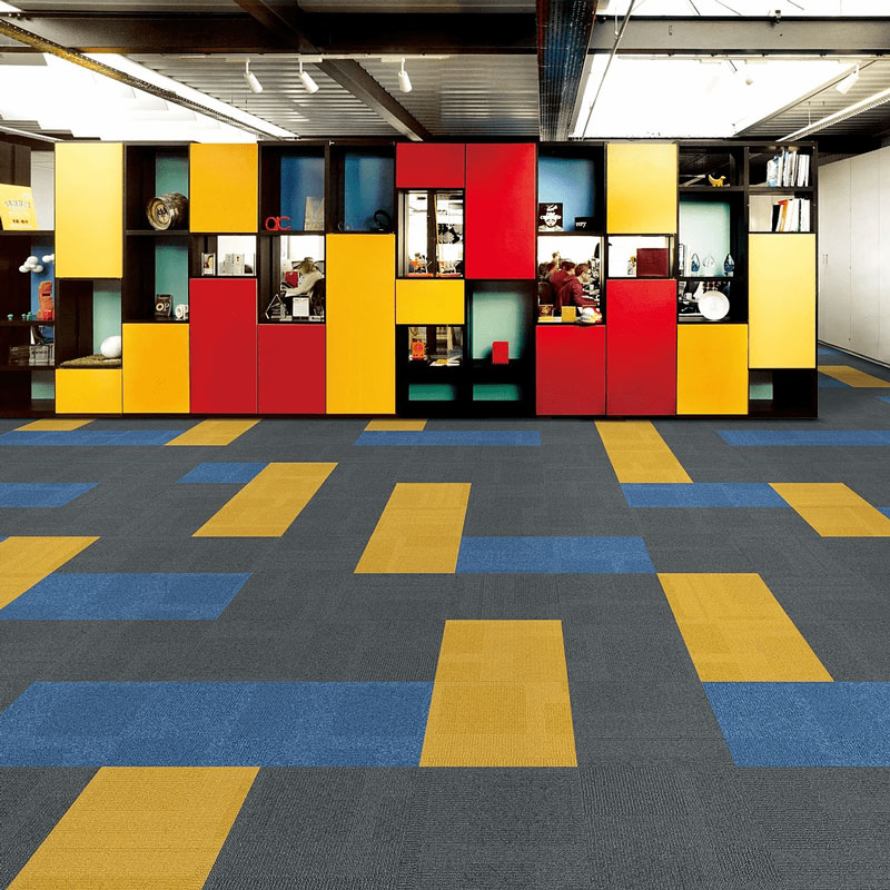 By using different layouts, carpet tiles can add a unique touch to your office