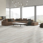 NFD Reaction Loose Lay Vinyl White Rustic Oak in Living Room