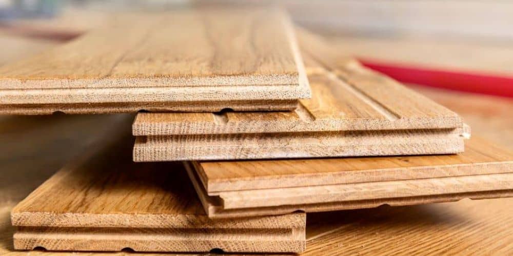 Solid wood flooring is 100% solid wood. 