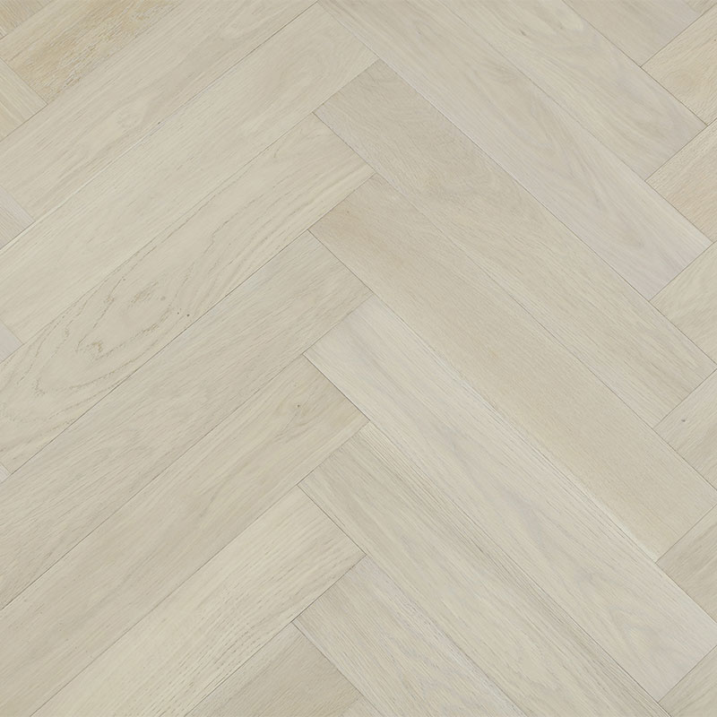 Castle Nuovo Herringbone Engineered Timber Pearl White