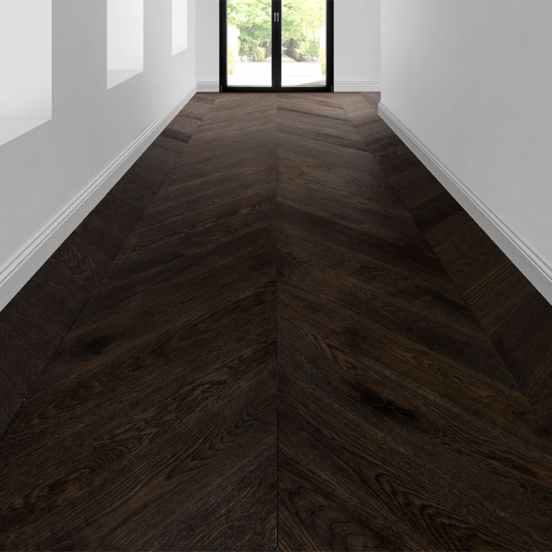 Overview Grand Oak Chevron Collection Engineered Timber Black Opal