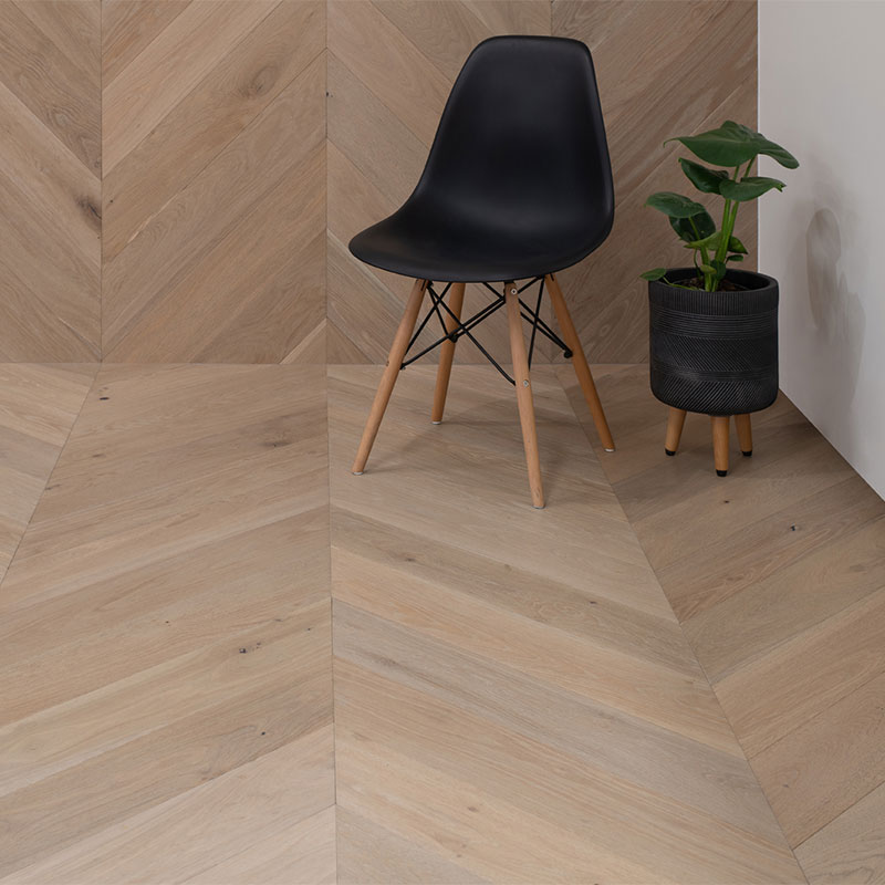 Overview Grand Oak Chevron Collection Engineered Timber Mink Grey