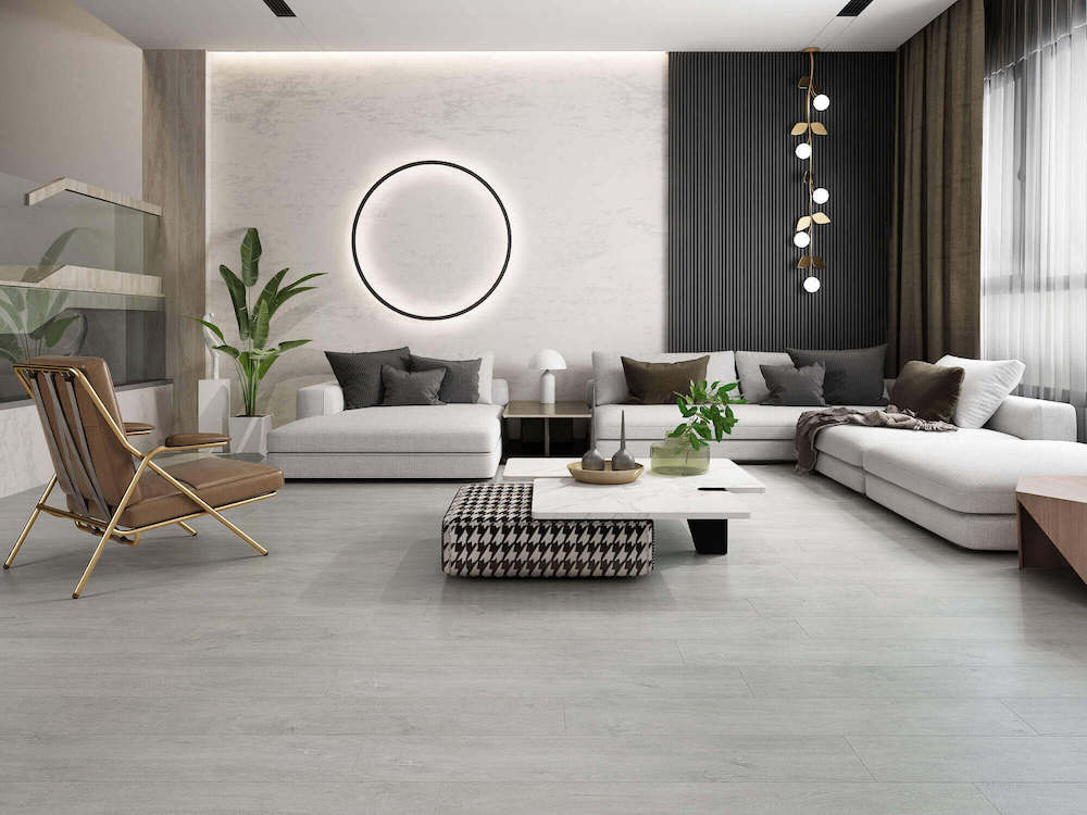 Overview Storm Luxury Hybrid Flooring Modern Ice Grey