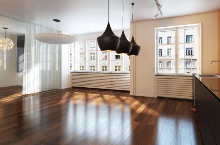 One advantage of refinishing hardwood floors is it's a lot less expensive than replacing them.