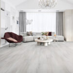 NFD Reflections Loose Lay Vinyl Planks White Birch in Living Room