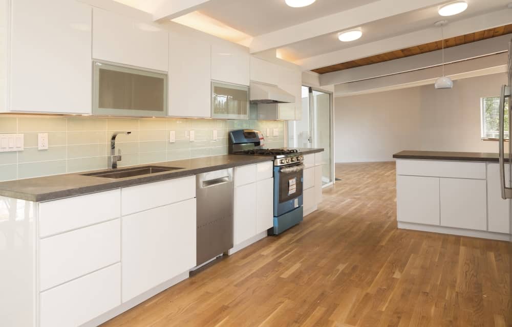 Newly installed kitchen floor.