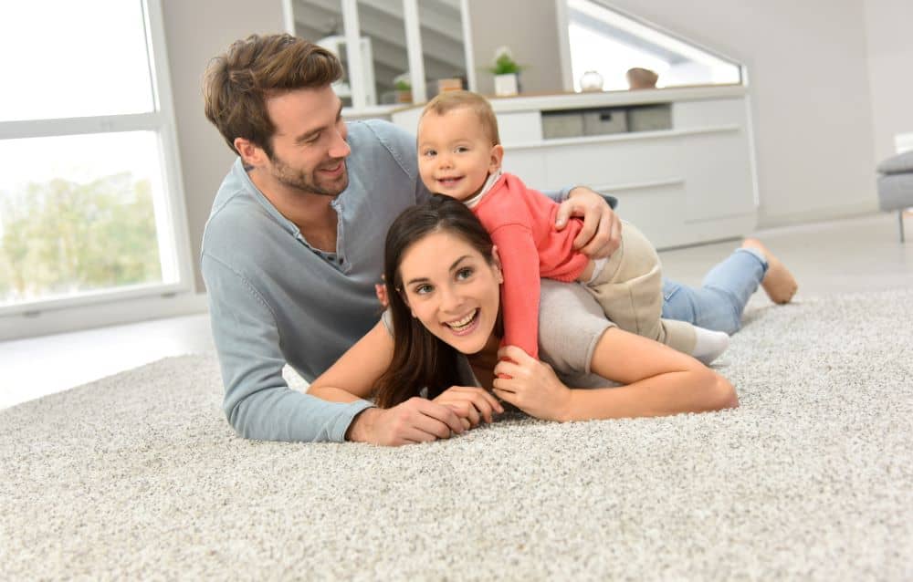 Family home with carpet flooring.