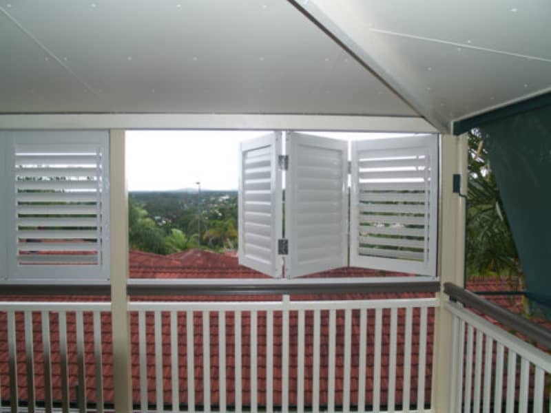 Bifold shutters on deck.