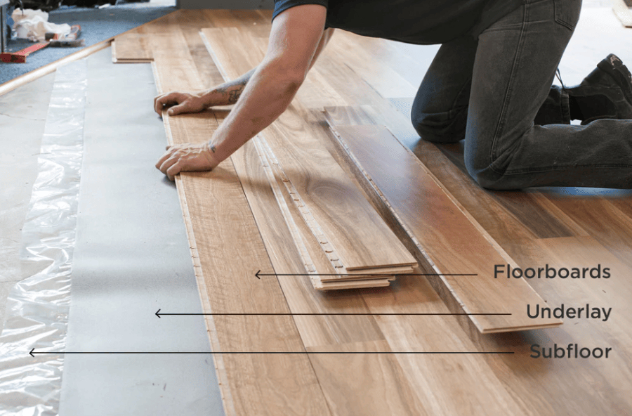 Floating floors mean that there are almost no adhesives used for its installation over the underlayment.