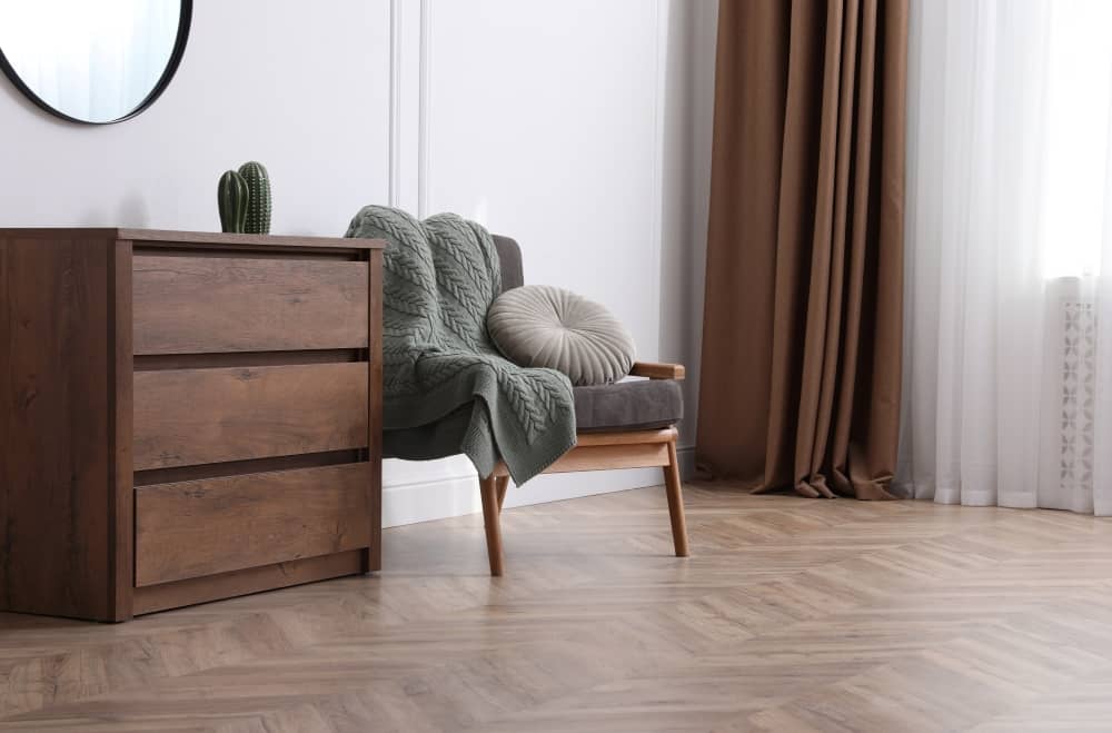 Modern living room with parquet flooring. Beautifully laid and acclimatised. 