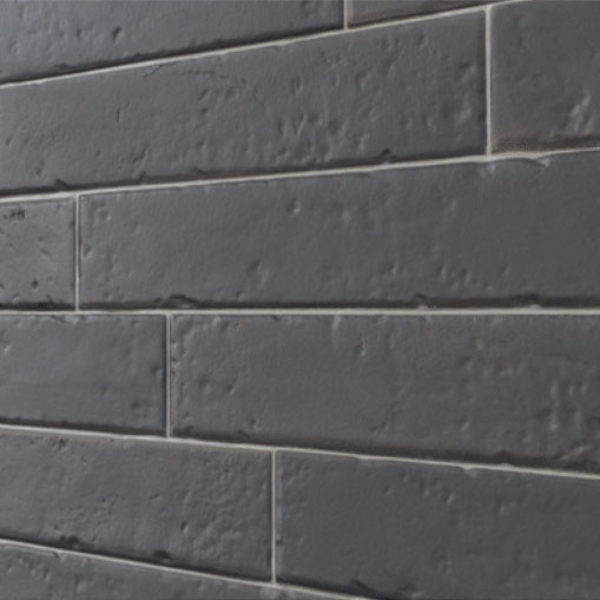 Gray porcelain wall tile.