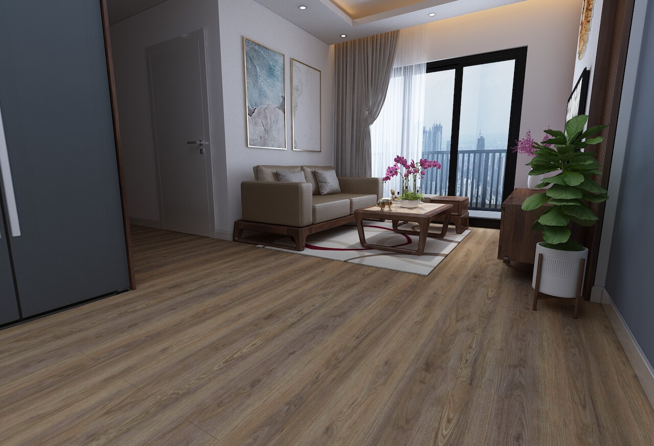 Overview Affordable Flooring SPC Hybrid Caramel Oak