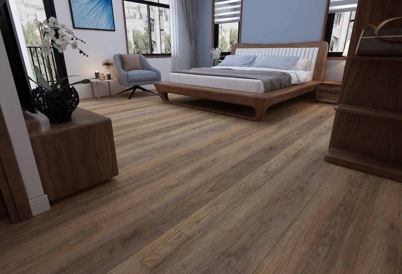 Overview Affordable Flooring SPC Hybrid Caramel Oak