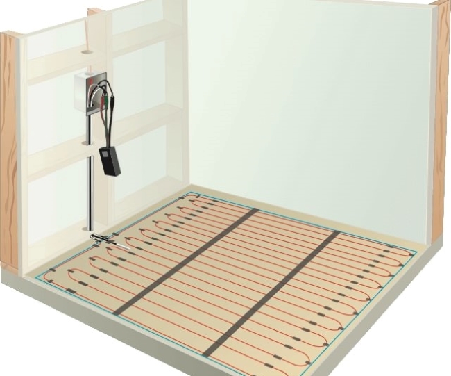 Underfloor heating structure.