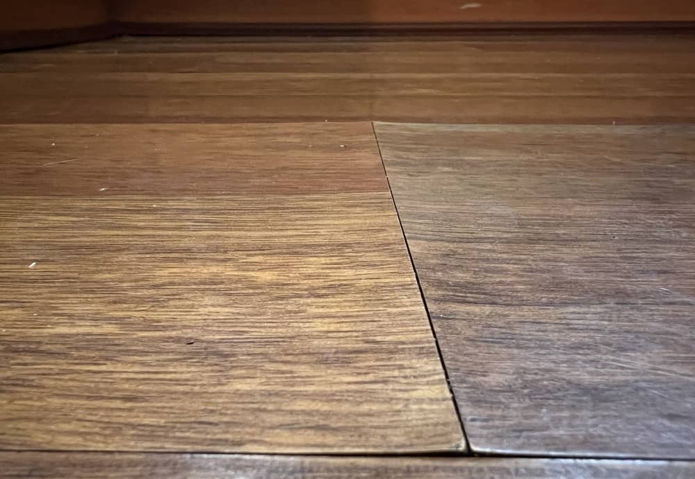 Damaged flooring.