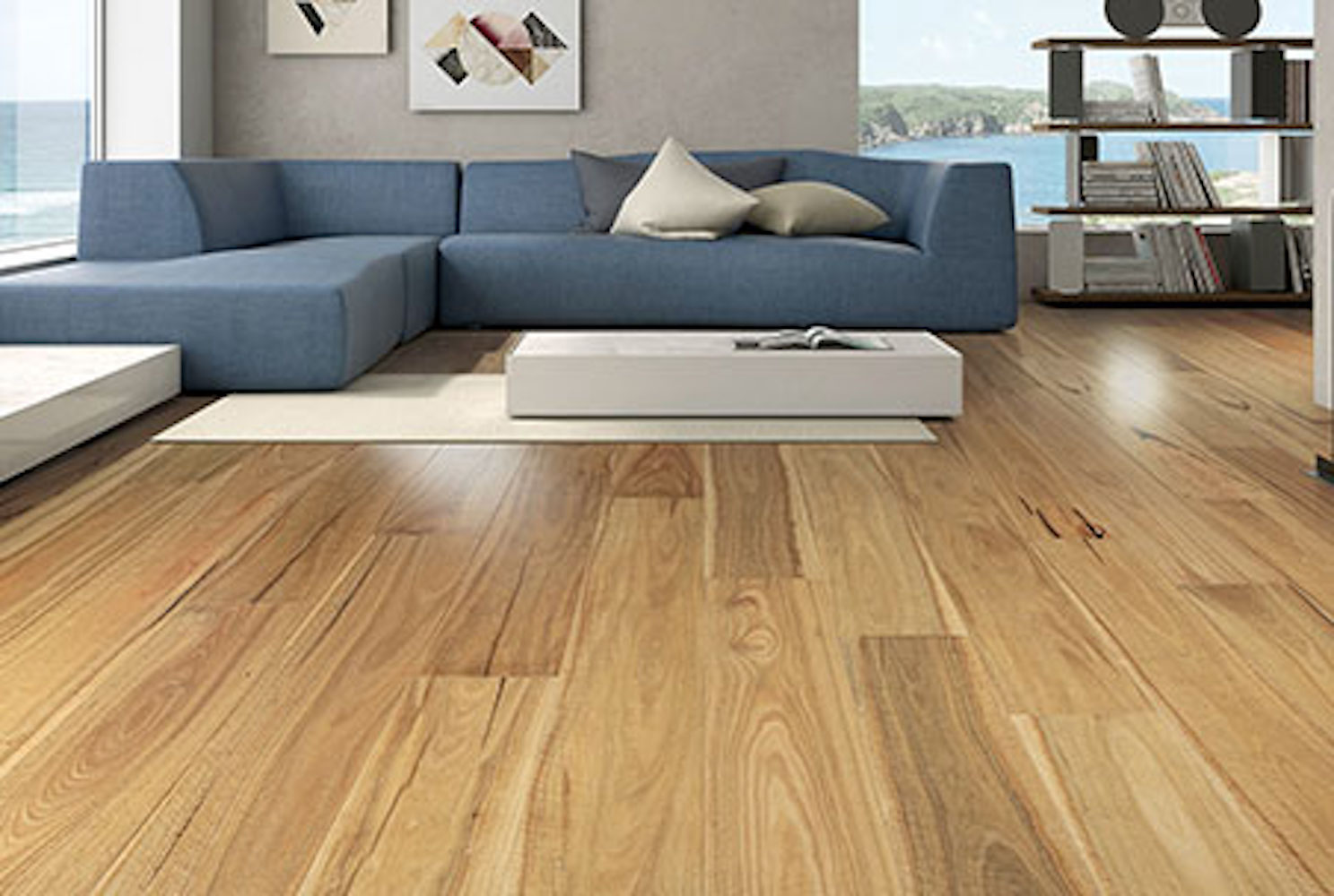 Clever Choice Australian Engineered 136mm Wide Brushed Matt Engineered Spotted Gum