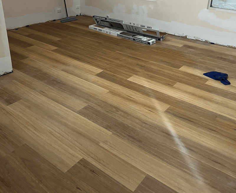 Close-up of Eclipse Hybrid with Nazca planks during late-night inspection for colour variation at Moore River accommodation.